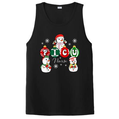 Christmas PICU Nurse Snowman Pediatric ICU Crew Xmas  PosiCharge Competitor Tank