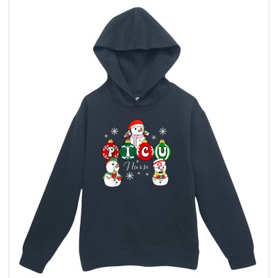 Christmas PICU Nurse Snowman Pediatric ICU Crew Xmas  Urban Pullover Hoodie