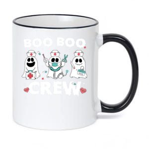 Cute Pediatric Nurse Halloween Ghost Rn Boo Boo Crew Gift 11oz Black Color Changing Mug