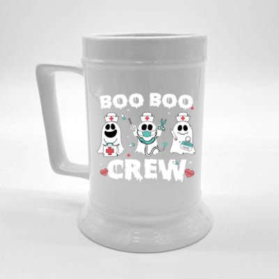 Cute Pediatric Nurse Halloween Ghost Rn Boo Boo Crew Gift Beer Stein