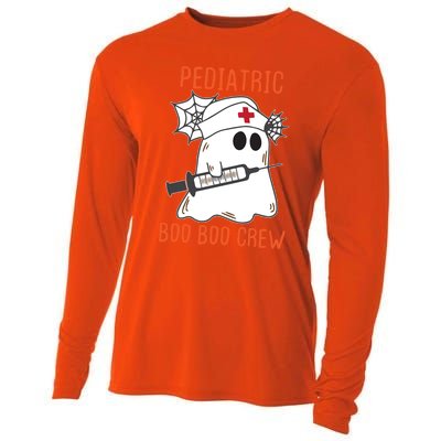 Cute Pediatric Nurse Halloween Ghost Rn Boo Boo Crew Cute Gift Cooling Performance Long Sleeve Crew