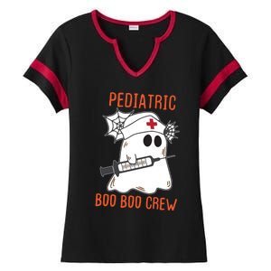 Cute Pediatric Nurse Halloween Ghost Rn Boo Boo Crew Cute Gift Ladies Halftime Notch Neck Tee