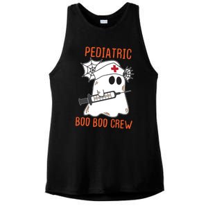 Cute Pediatric Nurse Halloween Ghost Rn Boo Boo Crew Cute Gift Ladies PosiCharge Tri-Blend Wicking Tank