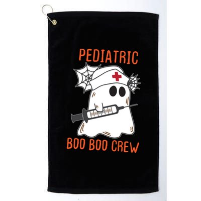 Cute Pediatric Nurse Halloween Ghost Rn Boo Boo Crew Cute Gift Platinum Collection Golf Towel