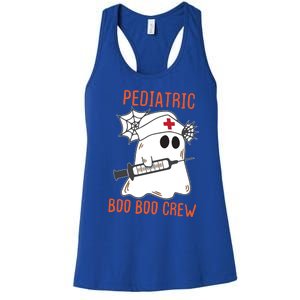 Cute Pediatric Nurse Halloween Ghost Rn Boo Boo Crew Cute Gift Women's Racerback Tank