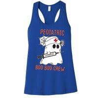 Cute Pediatric Nurse Halloween Ghost Rn Boo Boo Crew Cute Gift Women's Racerback Tank