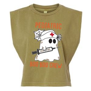 Cute Pediatric Nurse Halloween Ghost Rn Boo Boo Crew Cute Gift Garment-Dyed Women's Muscle Tee