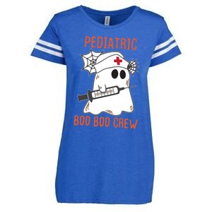 Cute Pediatric Nurse Halloween Ghost Rn Boo Boo Crew Cute Gift Enza Ladies Jersey Football T-Shirt