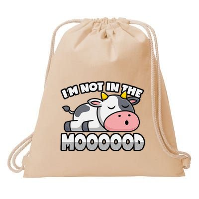 Cow Pun Not In The Mood Calf & Cattle Drawstring Bag