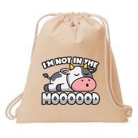 Cow Pun Not In The Mood Calf & Cattle Drawstring Bag