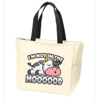Cow Pun Not In The Mood Calf & Cattle Zip Tote Bag