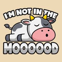 Cow Pun Not In The Mood Calf & Cattle Zip Tote Bag