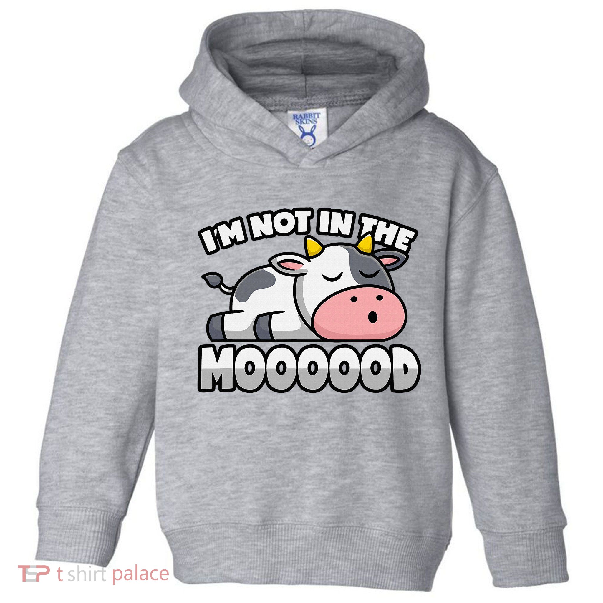 Cow Pun Not In The Mood Calf & Cattle Toddler Hoodie