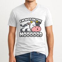 Cow Pun Not In The Mood Calf & Cattle V-Neck T-Shirt