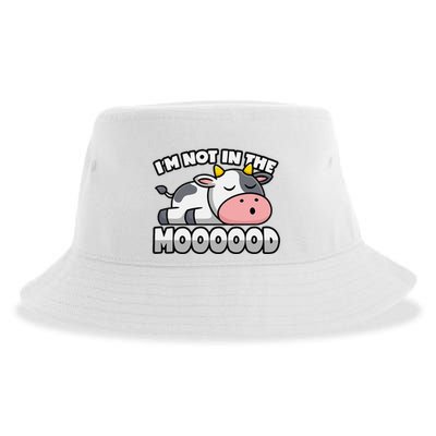 Cow Pun Not In The Mood Calf & Cattle Sustainable Bucket Hat