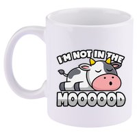 Cow Pun Not In The Mood Calf & Cattle 11oz C Handle Ceramic Mug