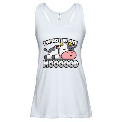 Cow Pun Not In The Mood Calf & Cattle Ladies Essential Flowy Tank
