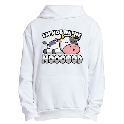 Cow Pun Not In The Mood Calf & Cattle Urban Pullover Hoodie