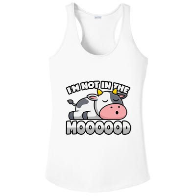 Cow Pun Not In The Mood Calf & Cattle Ladies PosiCharge Competitor Racerback Tank
