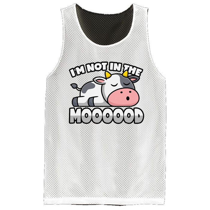 Cow Pun Not In The Mood Calf & Cattle Mesh Reversible Basketball Jersey Tank