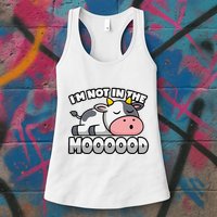 Cow Pun Not In The Mood Calf & Cattle Womens Tank Top