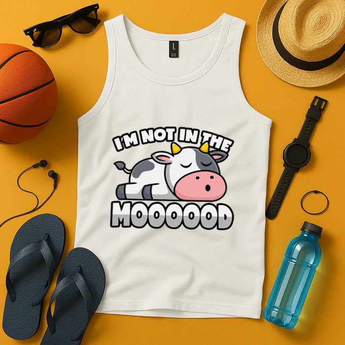 Cow Pun Not In The Mood Calf & Cattle Tank Top
