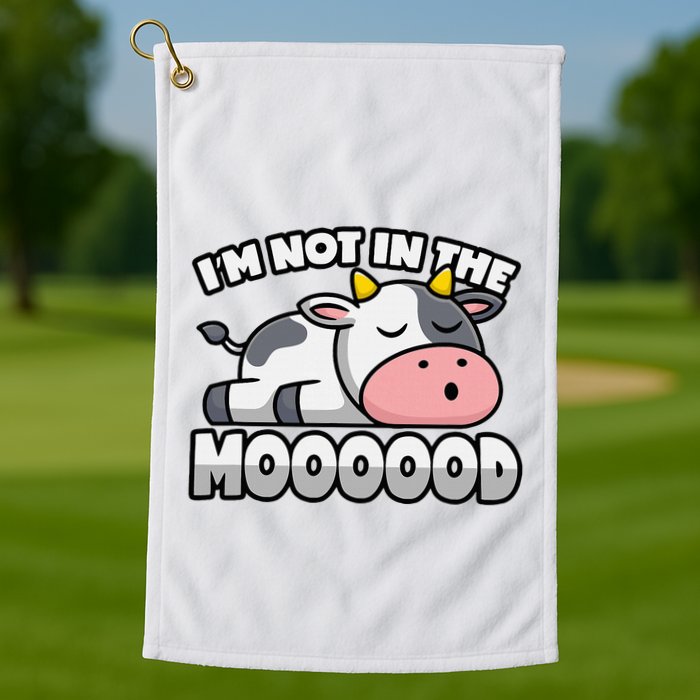 Cow Pun Not In The Mood Calf & Cattle Golf Towel