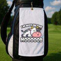 Cow Pun Not In The Mood Calf & Cattle Golf Towel