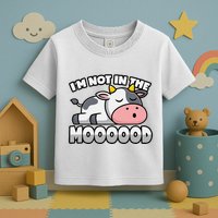 Cow Pun Not In The Mood Calf & Cattle Toddler T-Shirt