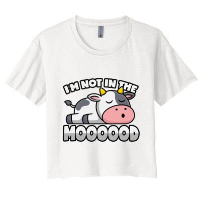 Cow Pun Not In The Mood Calf & Cattle Crop Top
