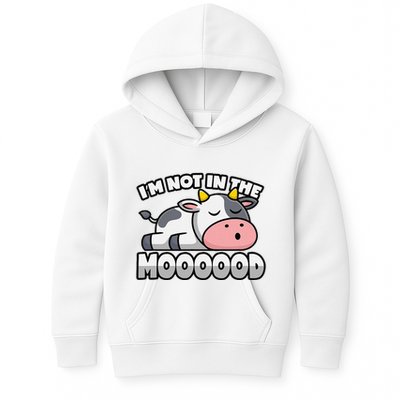 Cow Pun Not In The Mood Calf & Cattle Kids Hoodie