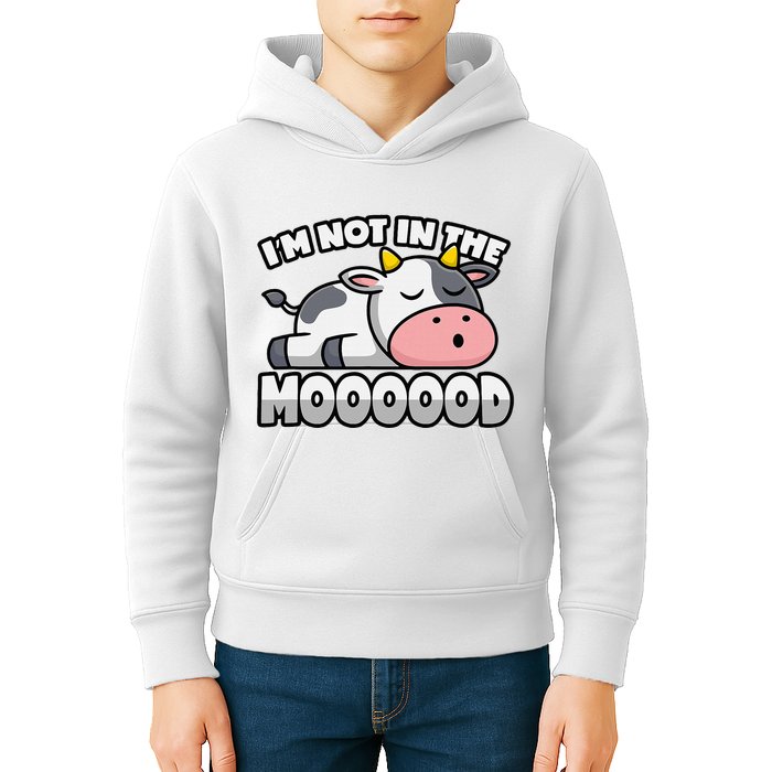 Cow Pun Not In The Mood Calf & Cattle Kids Hoodie