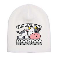 Cow Pun Not In The Mood Calf & Cattle Short Acrylic Beanie