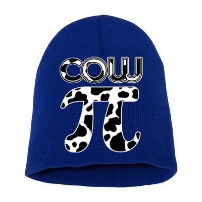 Cow Pi National Pi Day Farmer Pun Math Numbers 3 14 March 14 Gift Short Acrylic Beanie