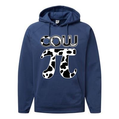 Cow Pi National Pi Day Farmer Pun Math Numbers 3 14 March 14 Gift Performance Fleece Hoodie