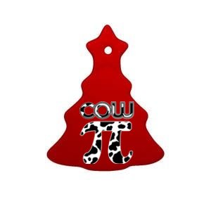 Cow Pi National Pi Day Farmer Pun Math Numbers 3 14 March 14 Gift Ceramic Tree Ornament