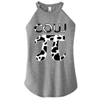 Cow Pi National Pi Day Farmer Pun Math Numbers 3 14 March 14 Gift Women’s Perfect Tri Rocker Tank