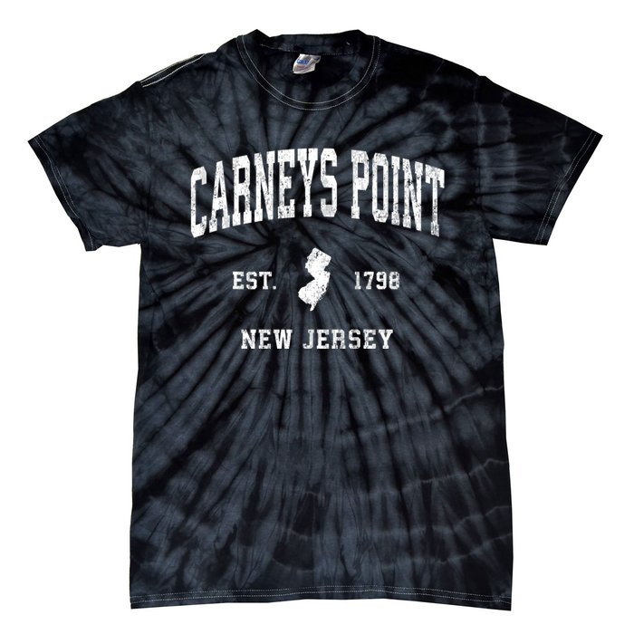 Carneys Point New Jersey Nj Vintage Athletic Sports Tie-Dye T-Shirt