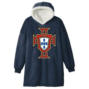 Cool Portugal National Soccer Logo Hooded Wearable Blanket