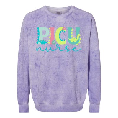 Cute Picu Nurse Pediatric Intensive Care Unit Gift Colorblast Crewneck Sweatshirt