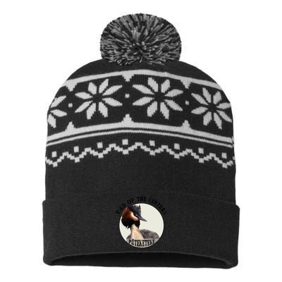 Cute Puteketeke New ZealandS Bird Of The Century Flower USA-Made Snowflake Beanie