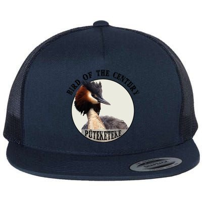 Cute Puteketeke New ZealandS Bird Of The Century Flower Flat Bill Trucker Hat