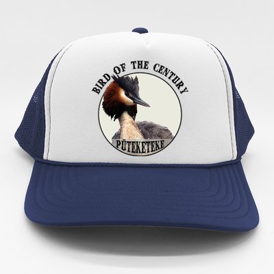 Cute Puteketeke New ZealandS Bird Of The Century Flower Trucker Hat