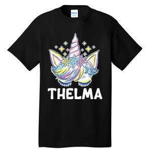 Cute Personalized Name Unicorn Crown Thelma Tall T-Shirt