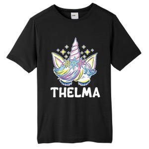 Cute Personalized Name Unicorn Crown Thelma Tall Fusion ChromaSoft Performance T-Shirt