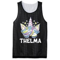 Cute Personalized Name Unicorn Crown Thelma Mesh Reversible Basketball Jersey Tank