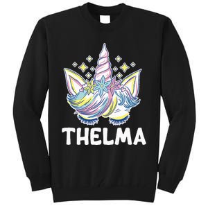 Cute Personalized Name Unicorn Crown Thelma Tall Sweatshirt