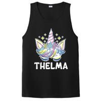 Cute Personalized Name Unicorn Crown Thelma PosiCharge Competitor Tank