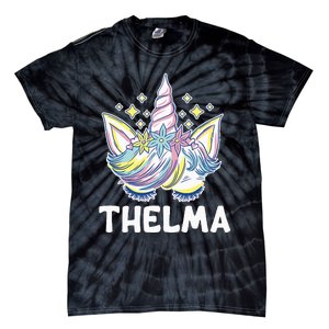 Cute Personalized Name Unicorn Crown Thelma Tie-Dye T-Shirt