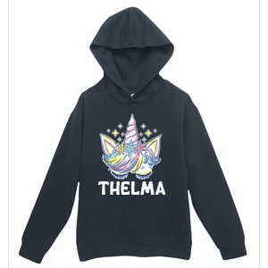 Cute Personalized Name Unicorn Crown Thelma Urban Pullover Hoodie